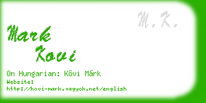 mark kovi business card